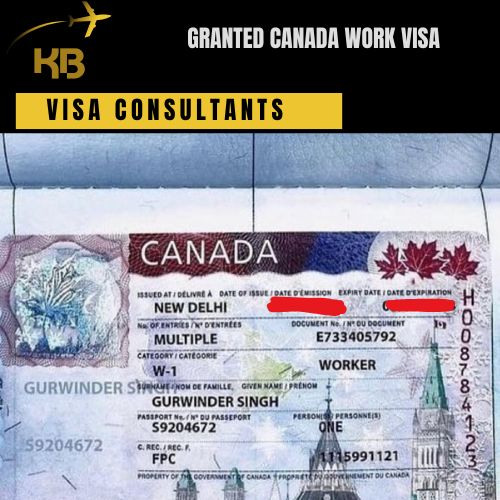 GRANTED CANADA WORK VISA BY KB VISA CONSULTANTS